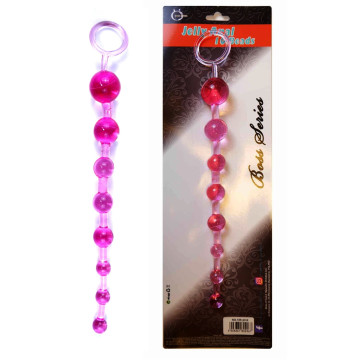 Анальні намисто BOSS - Jelly Anal 10 Beads Pink