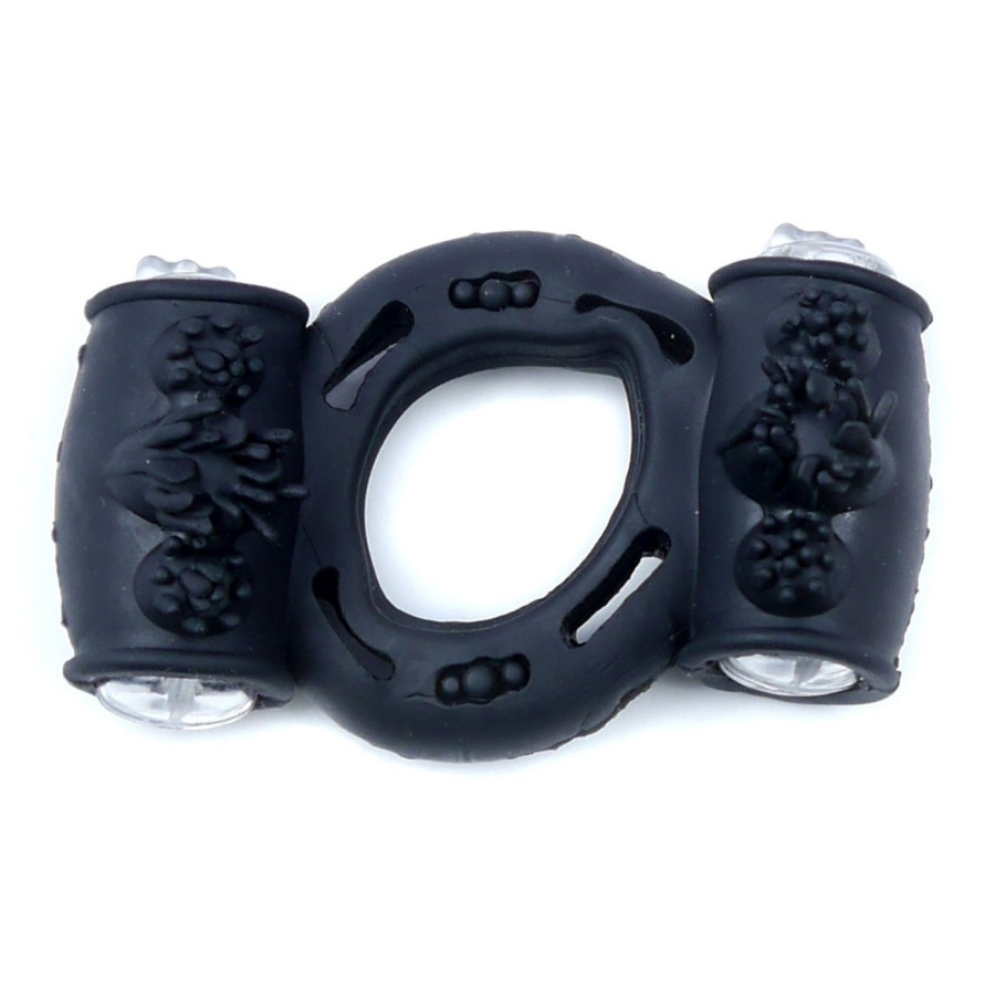 Ерекційне вібро кільце BOSS Vibrating Cock Ring Double Black