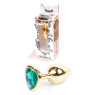 Анальний затор Boss Series - Jewellery Gold Heart PLUG Green S