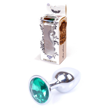 Анальний затор Boss Series - Jewellery Silver PLUG Green S
