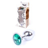 Анальний затор Boss Series - Jewellery Silver PLUG Green S