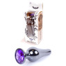Анальний затор Boss Series - Jewellery Dark Silver BUTT PLUG Purple