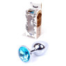 Анальний затор Boss Series - Jewellery Silver PLUG Light Blue S