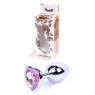 Анальний затор Boss Series - Jewellery Silver Heart PLUG Rose S