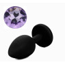 Силіконова анальна пробка з кристалом Silicon Black 05, розмір S