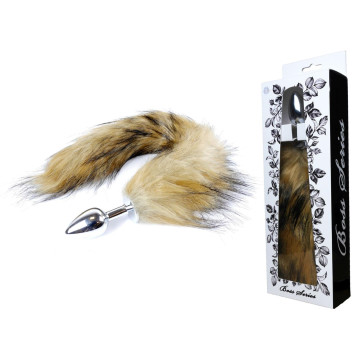 Анальна пробка ( розмір S ) із хвостом Boss Series - Fox TAIL Brown XL