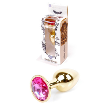 Анальний затор Boss Series - Jewellery Gold PLUG Pink S
