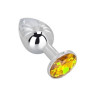Анальна пробка з кристалом SILVER, розмір S