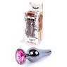 Анальний затор Boss Series - Jewellery Dark Silver BUTT PLUG Pink