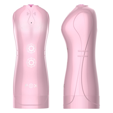 Мастурбатор з вібростимуляцією FOXSHOW Vibrating and Flashing Masturbation Cup Pink USB 7+7 Function