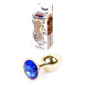 Анальний затор Boss Series - Jewellery Gold PLUG Dark Blue S