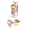 Анальний затор Boss Series - Jewellery Gold Heart PLUG Rose S