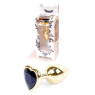 Анальний затор Boss Series - Jewellery Gold Heart PLUG Black S