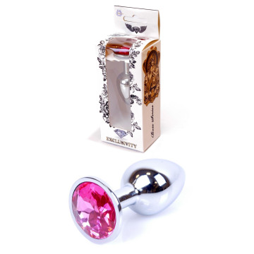 Анальний затор Boss Series - Jewellery Silver PLUG Pink S