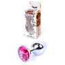 Анальний затор Boss Series - Jewellery Silver PLUG Pink S
