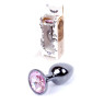 Анальний затор Boss Series - Jewellery Dark Silver PLUG Rose S