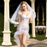 Еротичний костюм нареченої Благочестива Марта One Size White