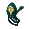 Смарт-ерекційне кільце Zalo -  BAYEK Turquoise Green, подвійне з ввідною частиною, пульт ДК