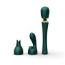 Вібромасажер з насадками Zalo — Kyro Wand Turquoise Green