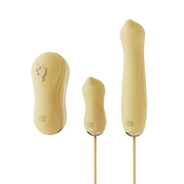 Набір 3в1 Zalo – UNICORN Set Yellow, віброяйце, пульсатор, вакуумний стимулятор