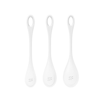 Набір йоні намистин Satisfyer Yoni Power 1 White, діаметр 2-2,5-3см, вага 22-46-74гр
