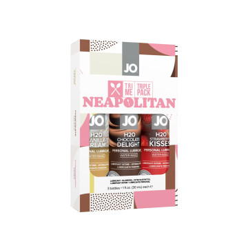 Набір JO Tri-Me Triple Pack — Neapolitan (3×30 мл) три різні смаки оральних змазок