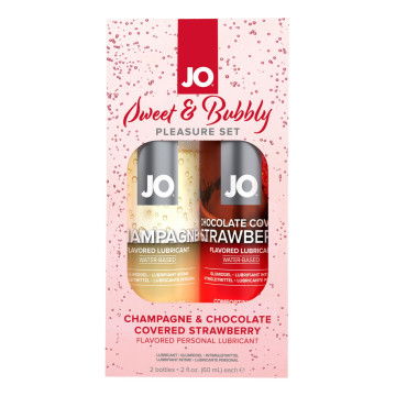 Набір лубрикантів JO Sweet&Bubbly — Champagne & Chocolate Covered Strawberry (2×60 мл)