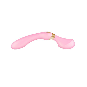 Вібромасажер Shunga Zoa Light Pink, двосторонній