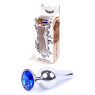 Анальний затор Boss Series - Jewellery Silver BUTT PLUG Dark Blue