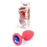 Силіконовий анальний затор Boss Series - Jewellery Red Silicon PLUG Small Blue S
