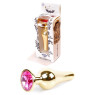 Анальний затор Boss Series - Jewellery Gold BUTT PLUG Pink