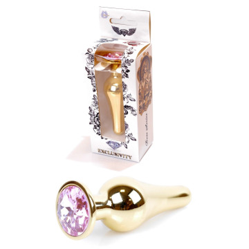 Анальний затор Boss Series - Jewellery Gold BUTT PLUG Rose