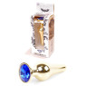Анальний затор Boss Series - Jewellery Gold BUTT PLUG Dark Blue