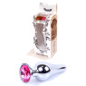 Анальний затор Boss Series - Jewellery Silver BUTT PLUG Pink