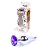 Анальний затор Boss Series - Jewellery Silver BUTT PLUG Purple