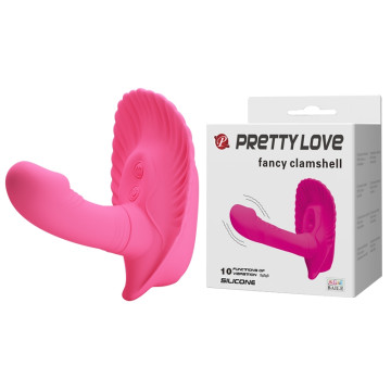 Вібробабочка з стимулятором клітора PRETTY LOVE - fancy clamshell
