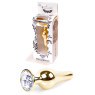 Анальний затор Boss Series - Jewellery Gold BUTT PLUG Clear