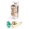 Анальний затор Boss Series - Jewellery Gold BUTT PLUG Green