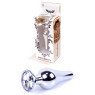 Анальний затор Boss Series - Jewellery Silver BUTT PLUG Clear