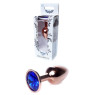 Анальний затор Boss Series - Jewellery Red Gold PLUG Dark Blue S