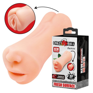 Мастурбатор 2 в 1 CRAZY BULL - Gemini Realistic Oral Sex Sensations