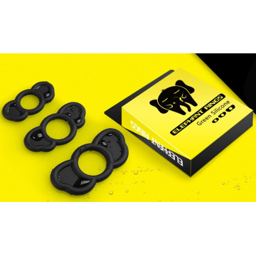 Набір із 3 шт силіконових ерекційних кілець Elephant rings