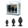 Набір анальних стимуляторів Boss Series - Silicone Anal Plugs Set, 2,8 / 3,5 / 4,4 см