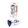 Анальний затор Boss Series - Jewellery Silver Heart PLUG Black S