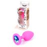 Силіконовий анальний затор Boss Series - Jewellery Pink Silicon PLUG Medium Light Blue M
