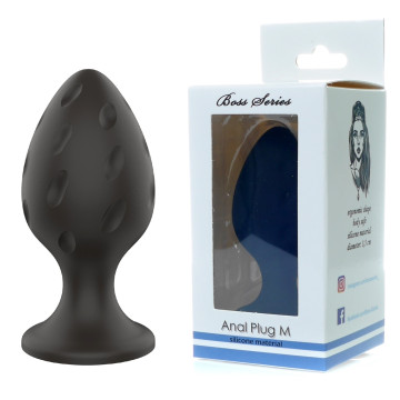 Анальний силіконовий плаг Boss Series - Silicone Anal Plug M 3,5 см