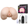 Мастурбатор вагіна і анус з вібрацією BAILE - VAGINA AND ASS, Heating function Vibration