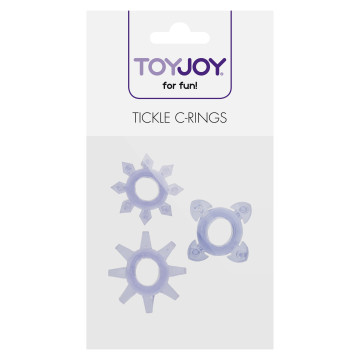 Набір кілець з 3 кілець на пеніс Toy Joy - Tickle C-Rings PURPLE