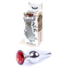 Анальний затор Boss Series - Jewellery Silver BUTT PLUG Red