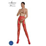 Еротичні колготки-бодістокінг Passion ECO S001 red, з доступом, декор метелики, підв’язки